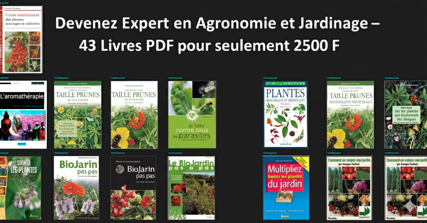 Image Devenez Expert en Agronomie et Jardinage – 43 Livres PDF pour seulement 2500 F